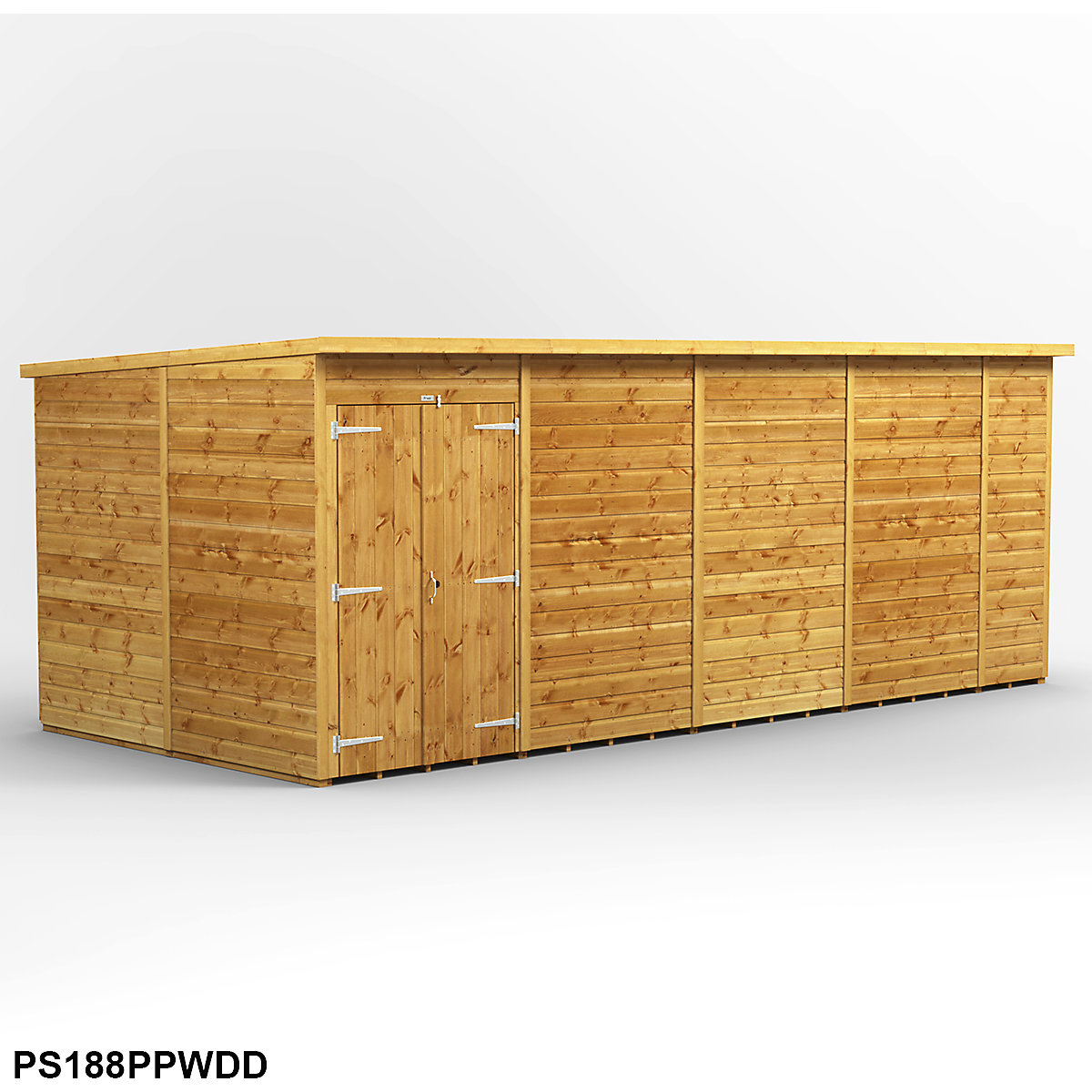 Power 8ft Wide Pent Garden Storage Shed | Optional Windows (Product illustration 19)-18