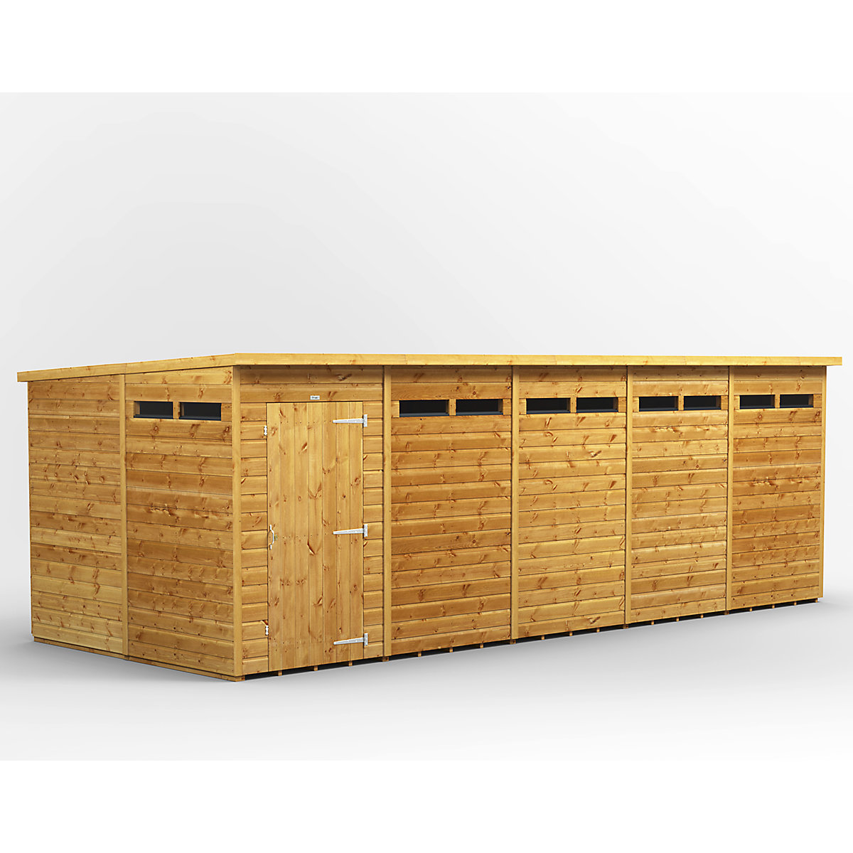 Power 8ft Wide Pent Garden Storage Shed | Optional Windows
