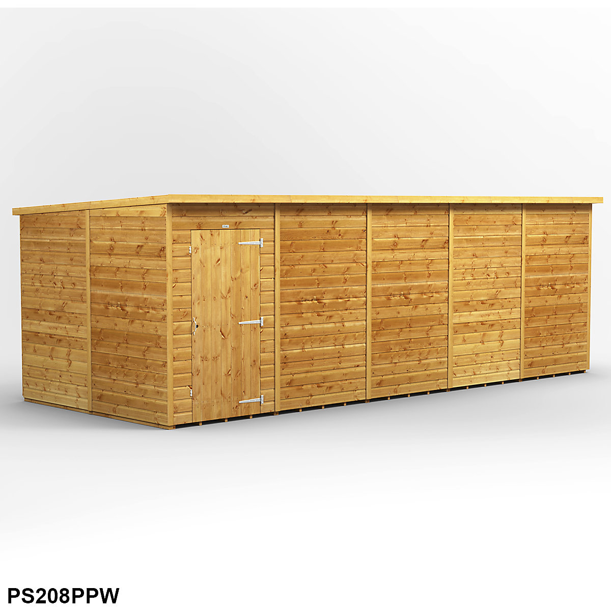 Power 8ft Wide Pent Garden Storage Shed | Optional Windows (Product illustration 11)-10