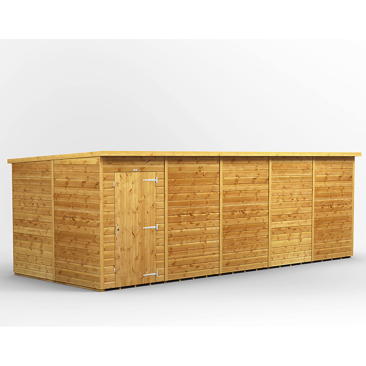 Power 8ft Wide Pent Garden Storage Shed | Optional Windows