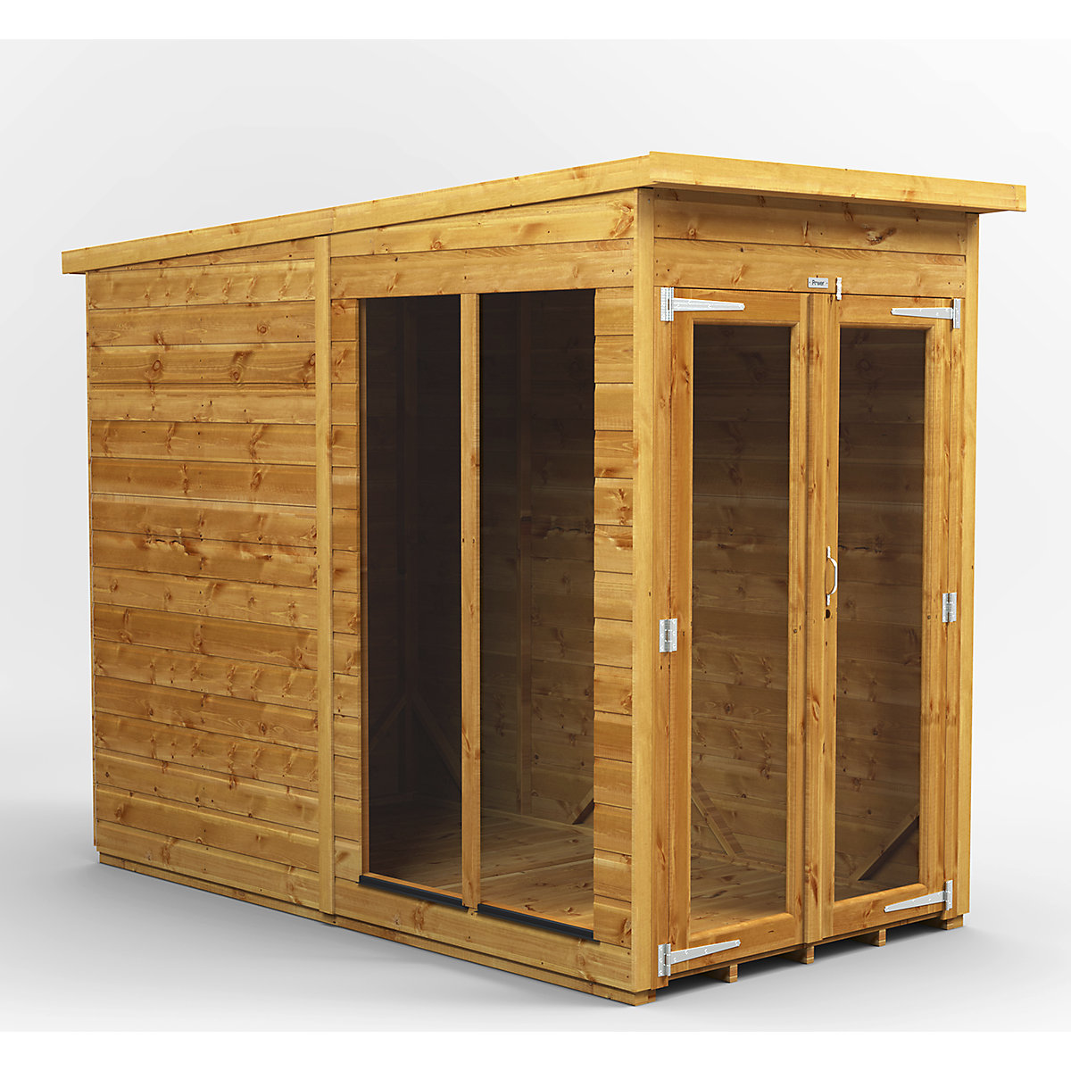 Power 8ft Wide Pent Garden Storage Shed | Optional Windows