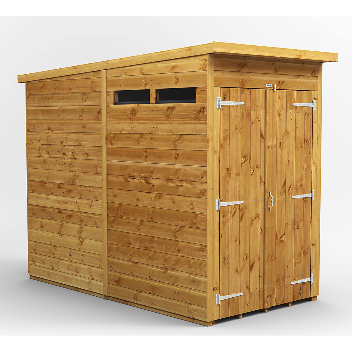 Power 8ft Wide Pent Garden Storage Shed | Optional Windows