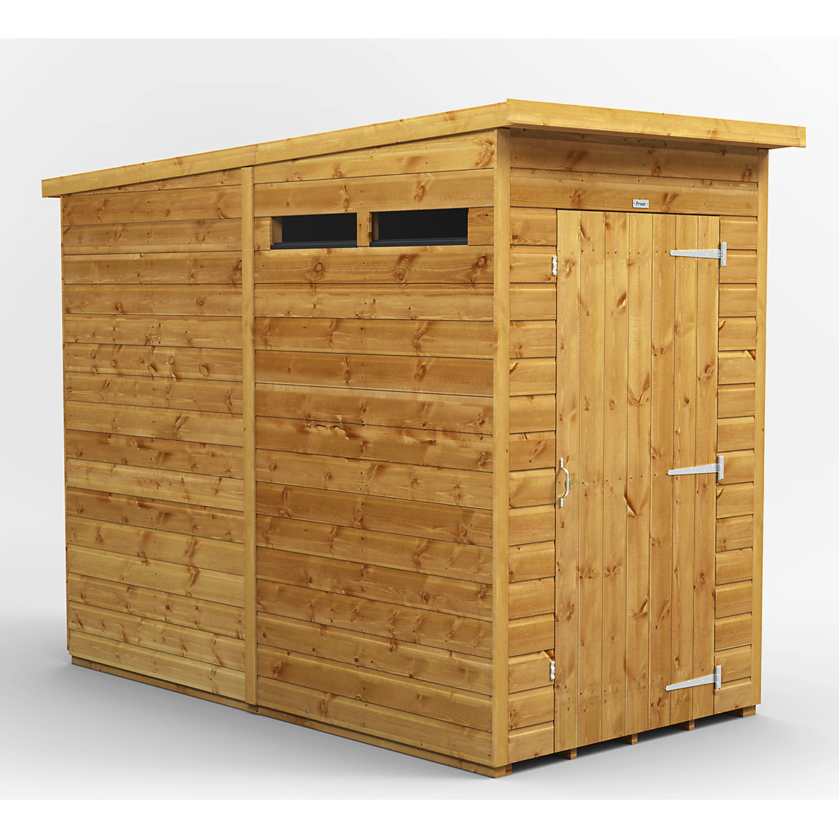 Power 8ft Wide Pent Garden Storage Shed | Optional Windows