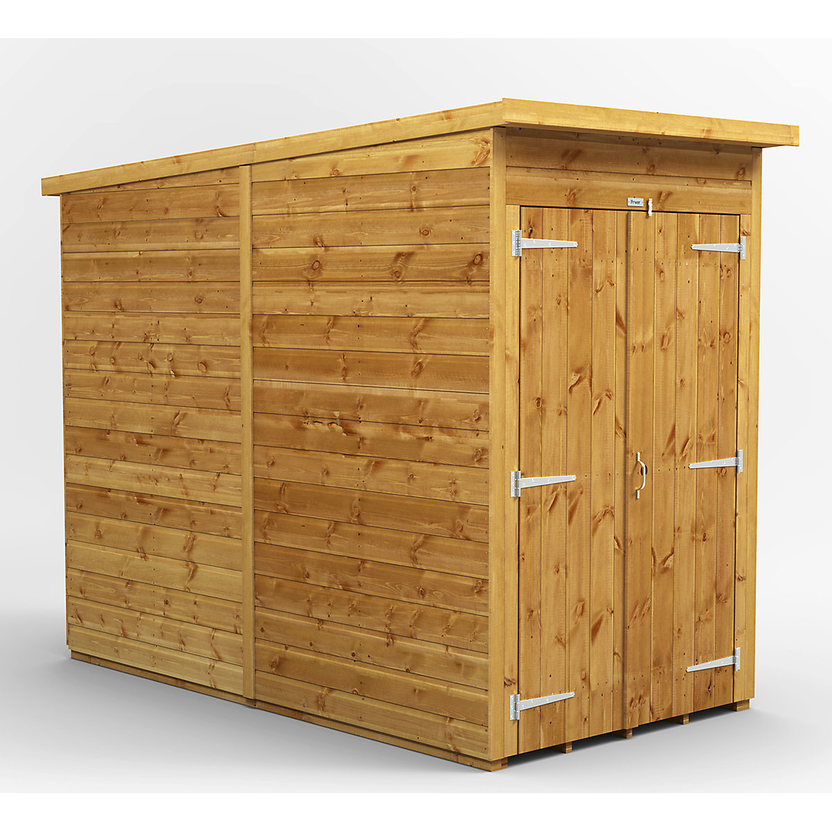 Power 8ft Wide Pent Garden Storage Shed | Optional Windows