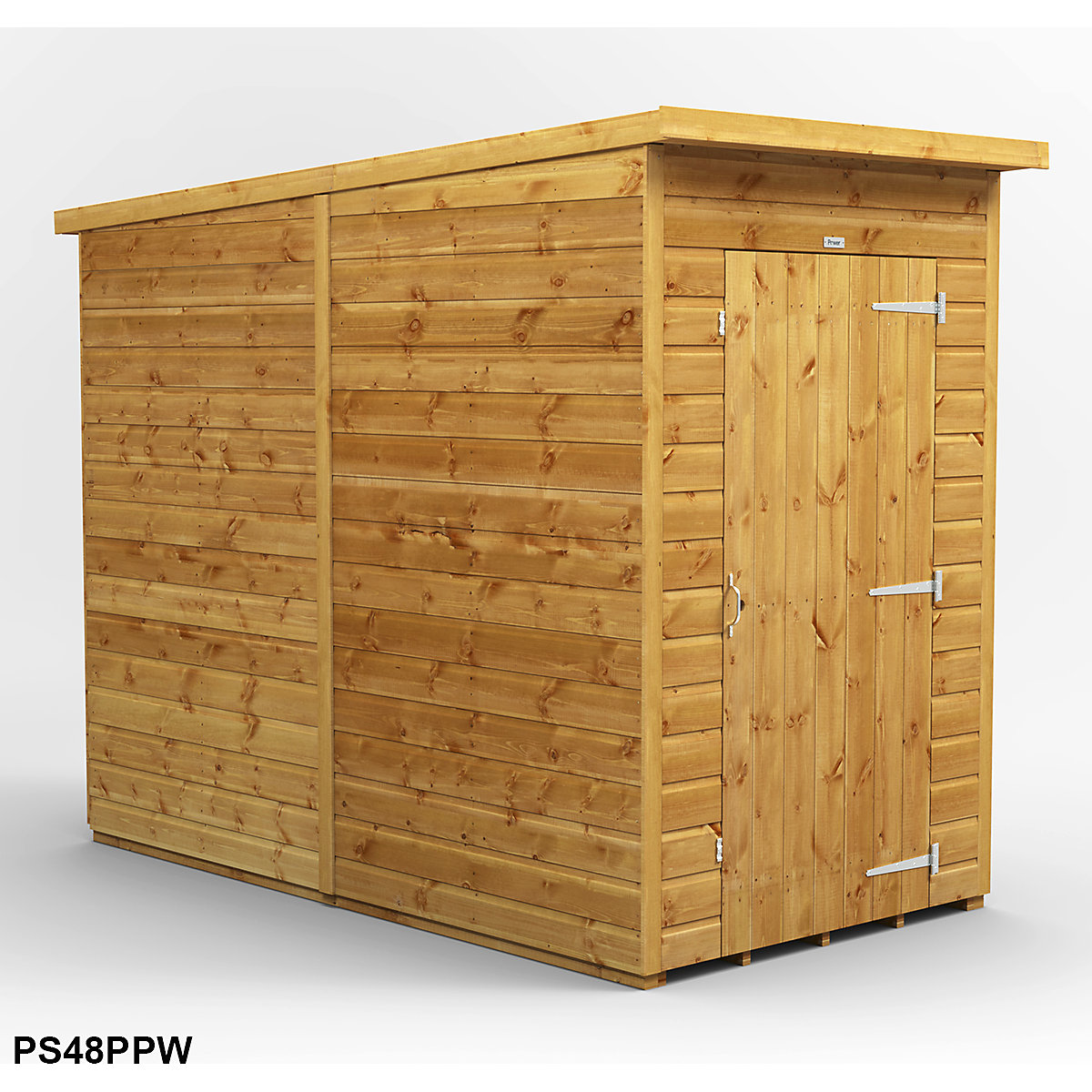 Power 8ft Wide Pent Garden Storage Shed | Optional Windows (Product illustration 3)-2
