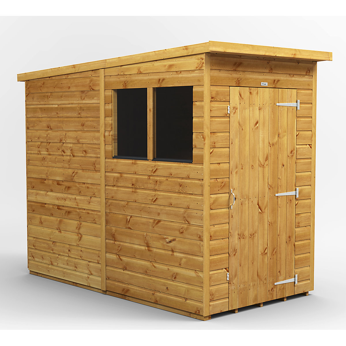 Power 8ft Wide Pent Garden Storage Shed | Optional Windows