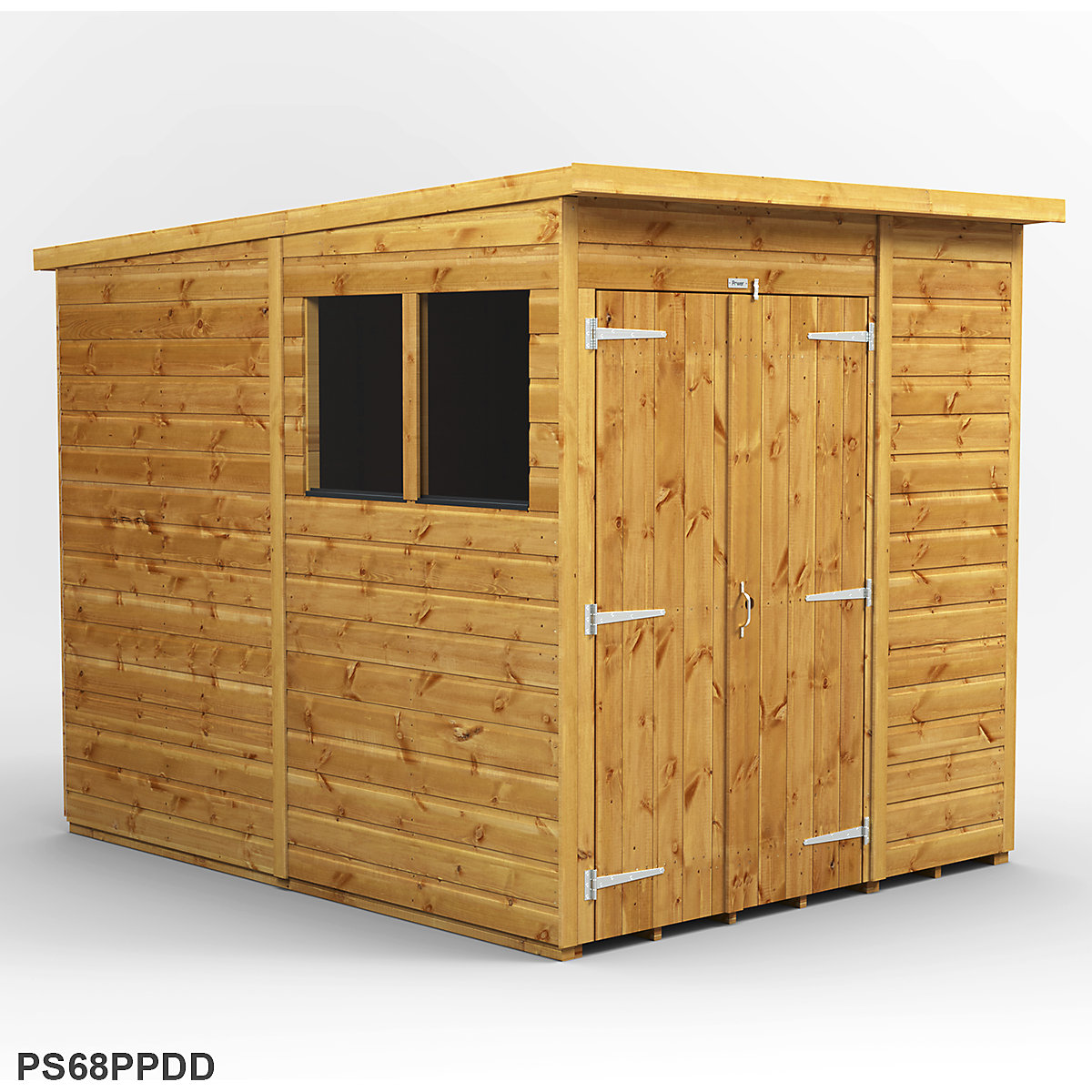Power 8ft Wide Pent Garden Storage Shed | Optional Windows (Product illustration 14)-13