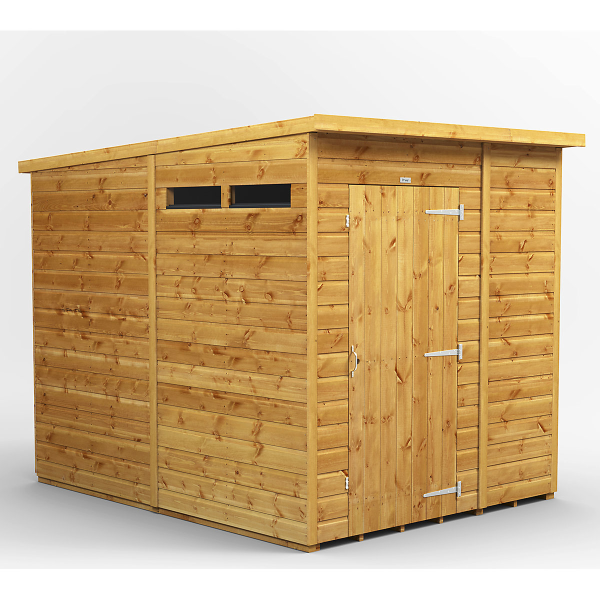 Power 8ft Wide Pent Garden Storage Shed | Optional Windows