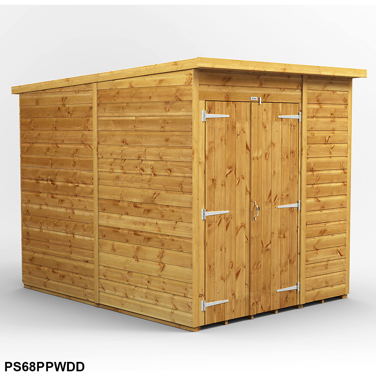 Power 8ft Wide Pent Garden Storage Shed | Optional Windows (Product illustration 13)-12