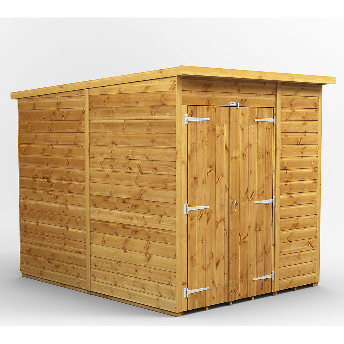 Power 8ft Wide Pent Garden Storage Shed | Optional Windows
