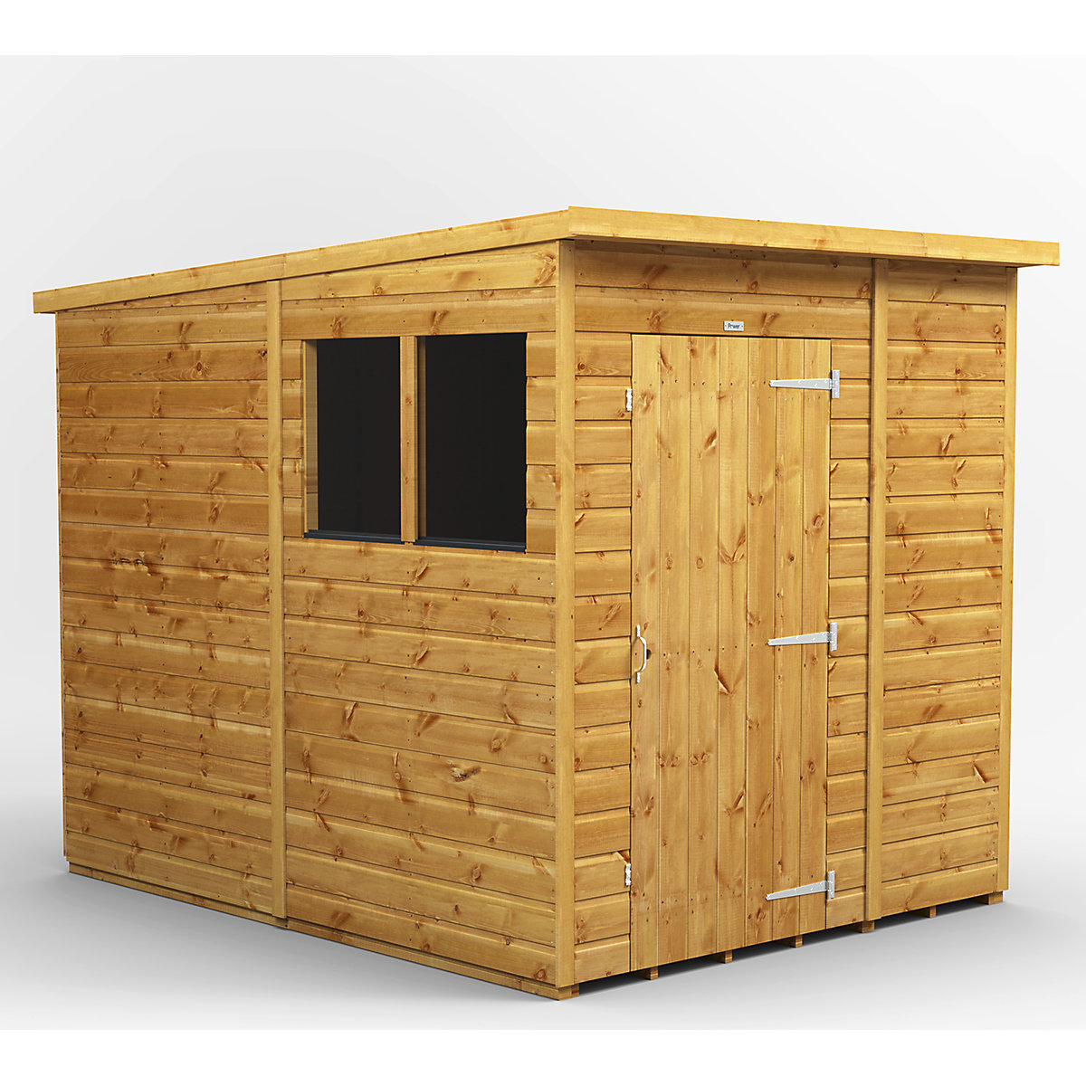 Power 8ft Wide Pent Garden Storage Shed | Optional Windows