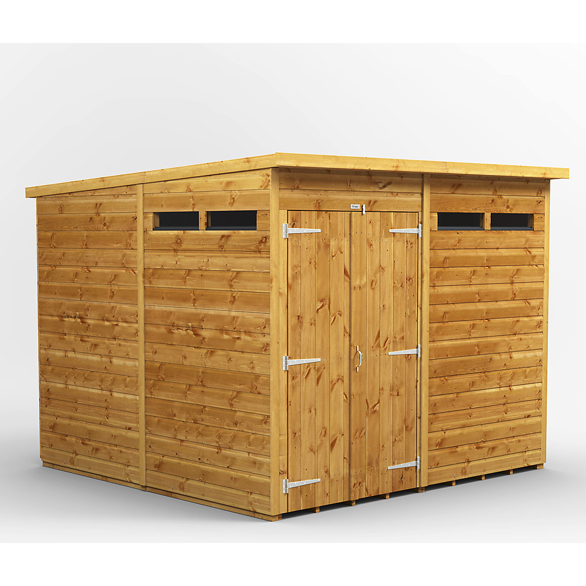 Power 8ft Wide Pent Garden Storage Shed | Optional Windows