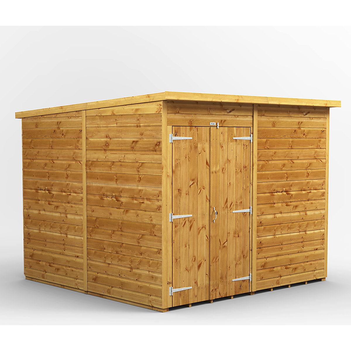 Power 8ft Wide Pent Garden Storage Shed | Optional Windows