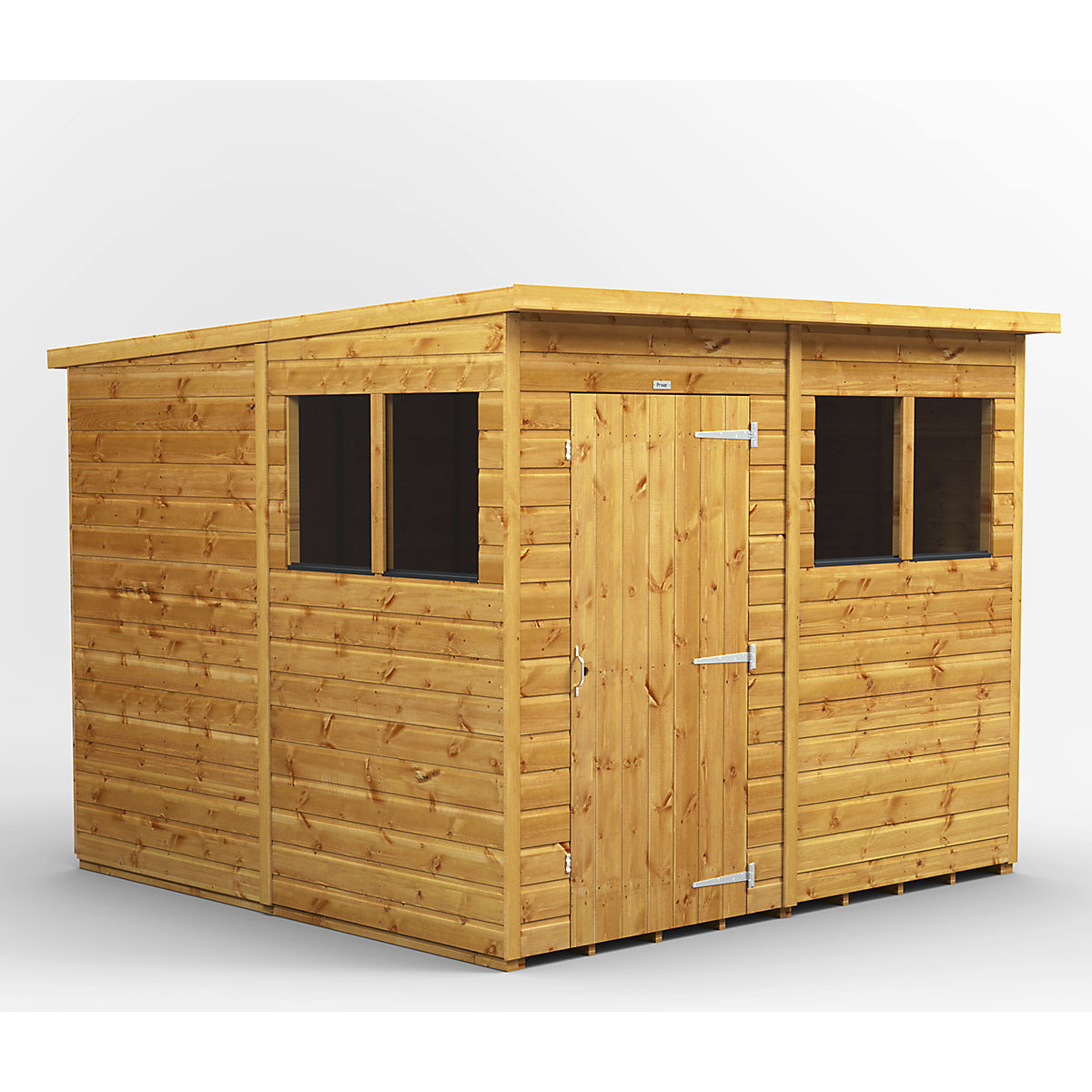 Power 8ft Wide Pent Garden Storage Shed | Optional Windows