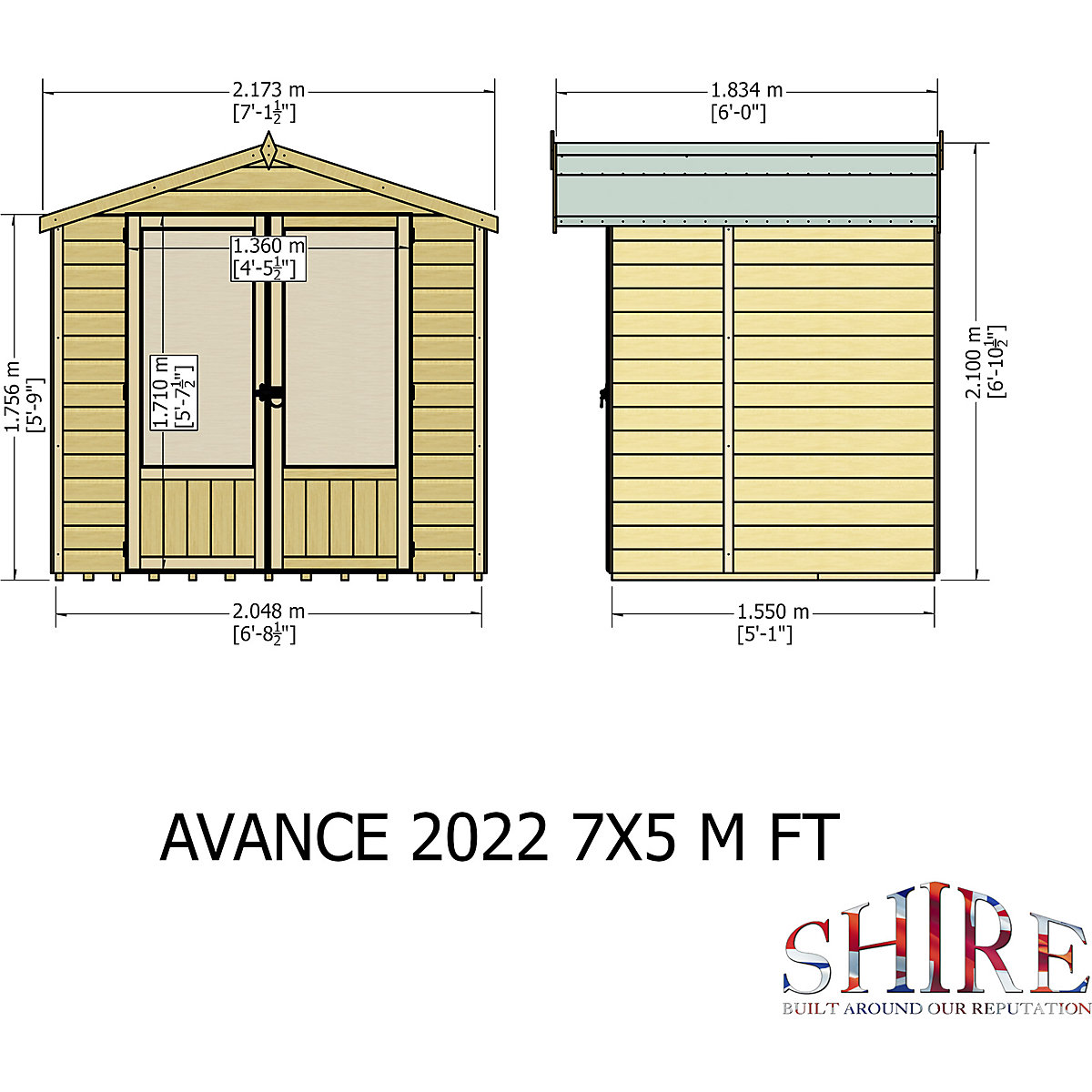 Shire Avance Shiplap Summerhouse (Product illustration 6)-5