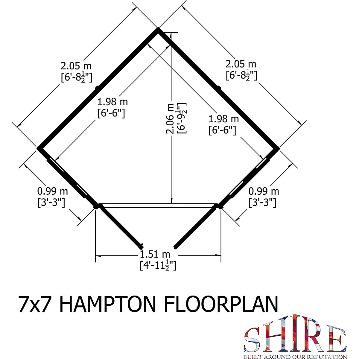 Shire Hampton Shiplap Summerhouses (Product illustration 6)-5