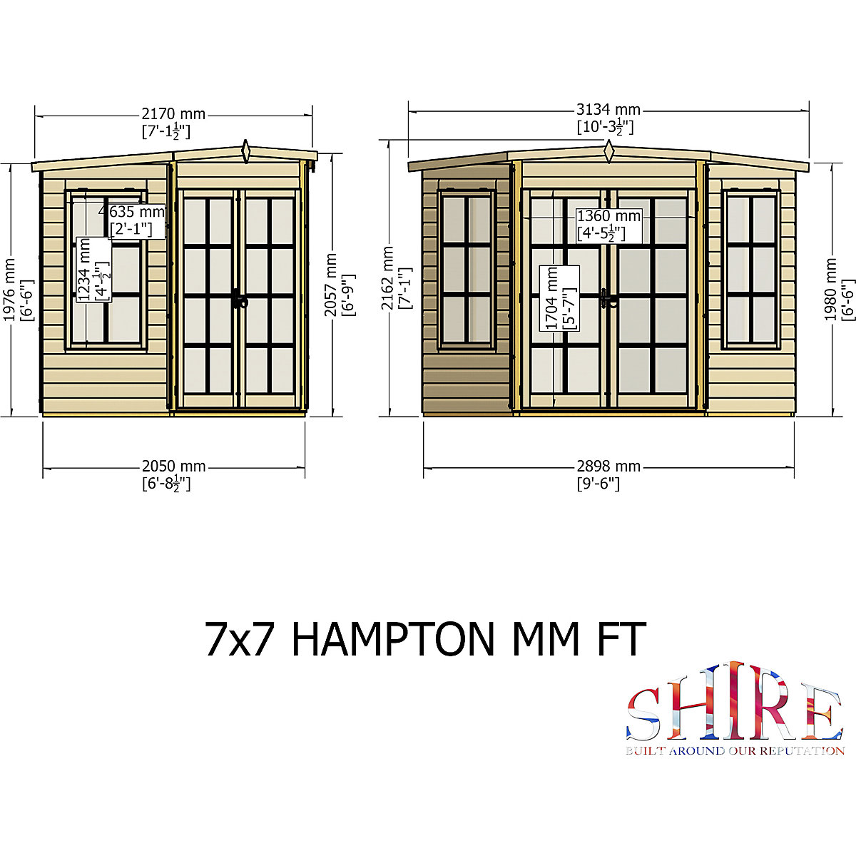Shire Hampton Shiplap Summerhouses (Product illustration 5)-4