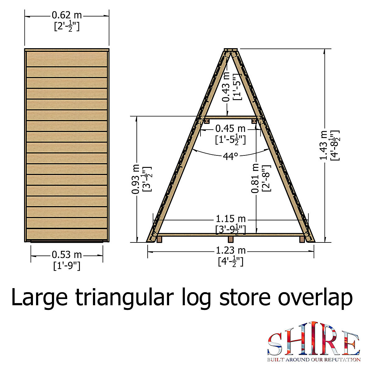 Shire Small Triangular Log Stores (Product illustration 5)-4