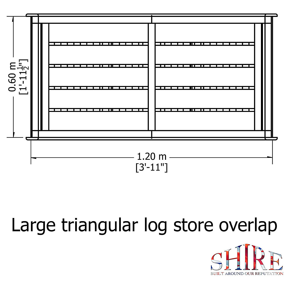Shire Small Triangular Log Stores (Product illustration 7)-6