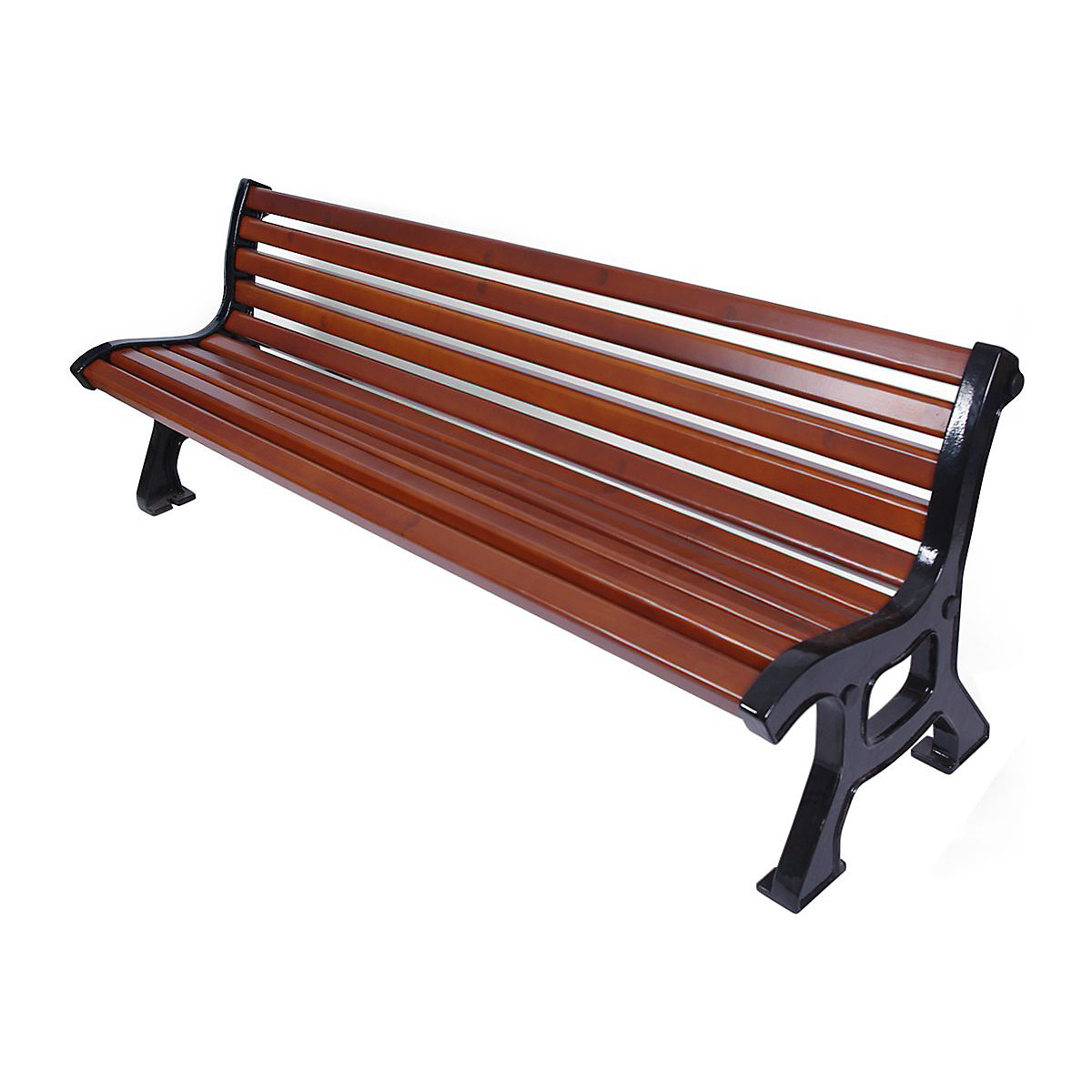 Outdoor Benches with Solid Wood Slats