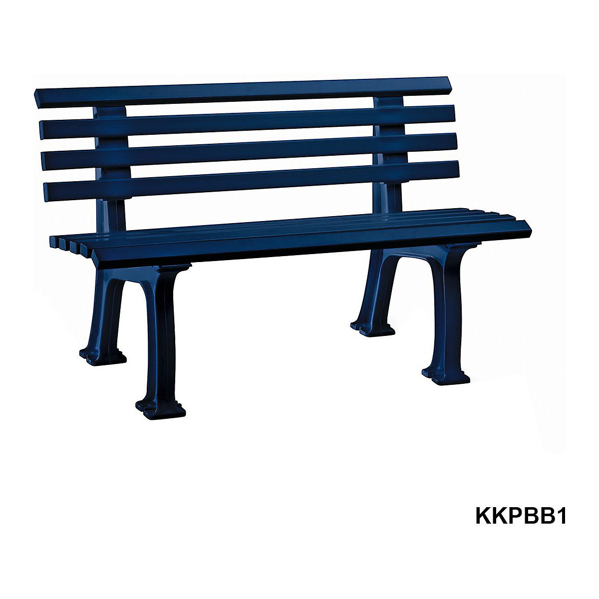 Plastic Park Bench Blue (Product illustration 3)-2