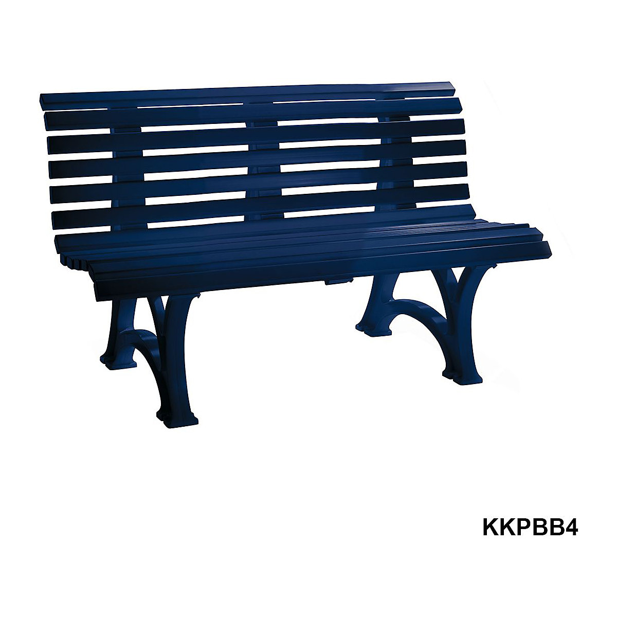 Plastic Park Bench Blue (Product illustration 6)-5