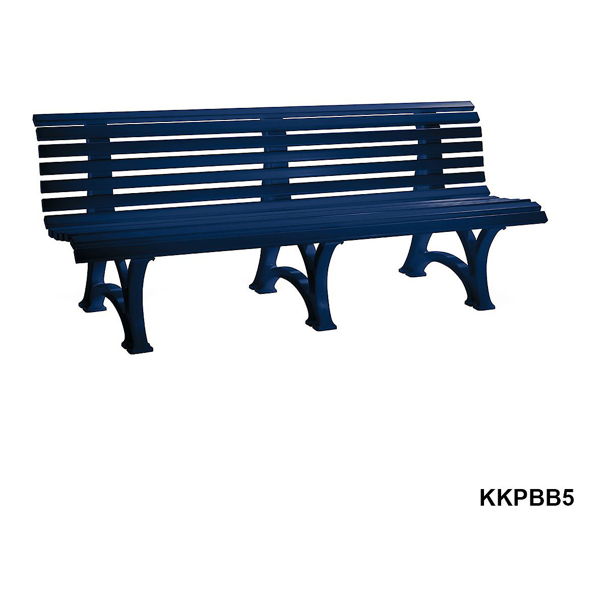 Plastic Park Bench Blue (Product illustration 7)-6