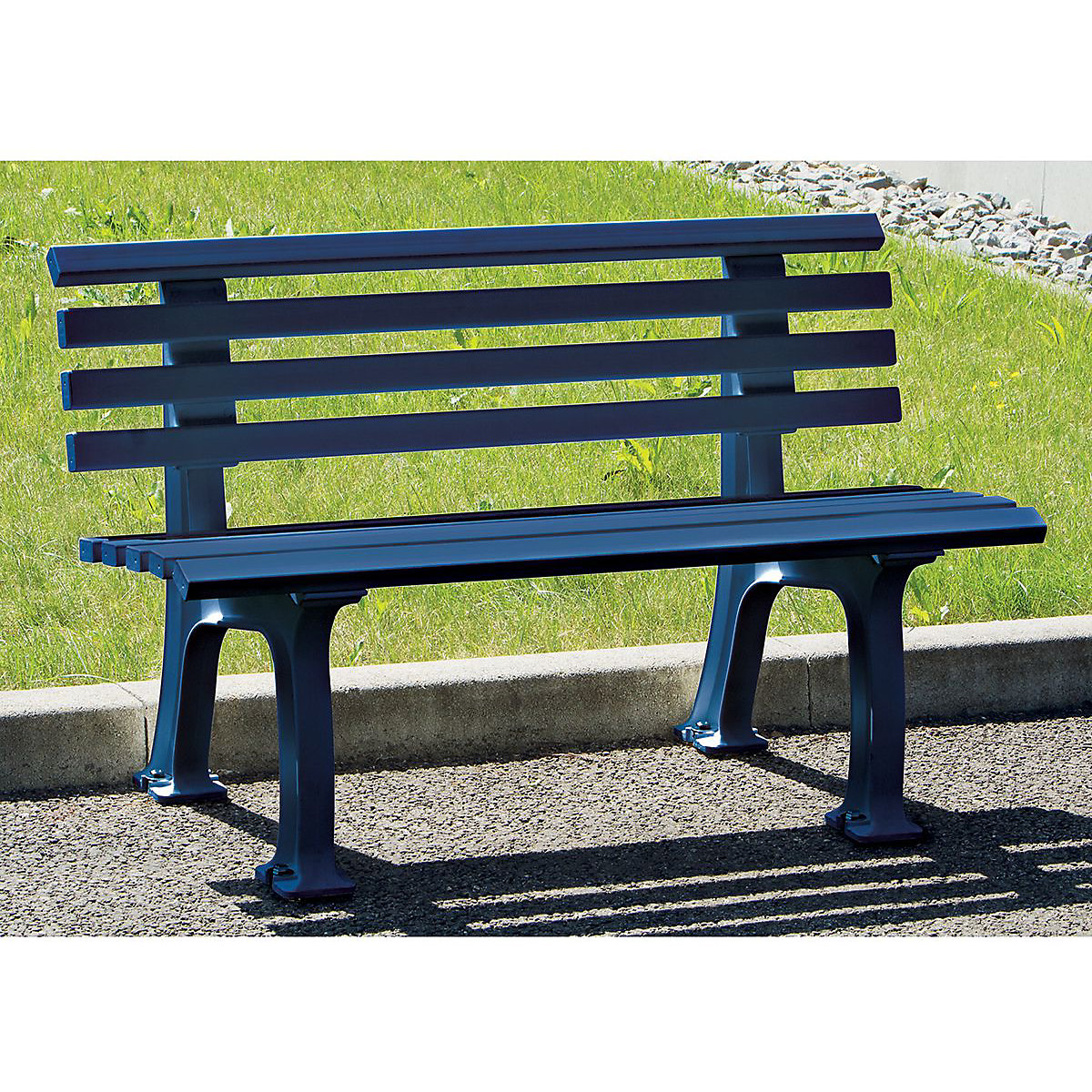 Plastic Park Bench Blue (Product illustration 8)-7