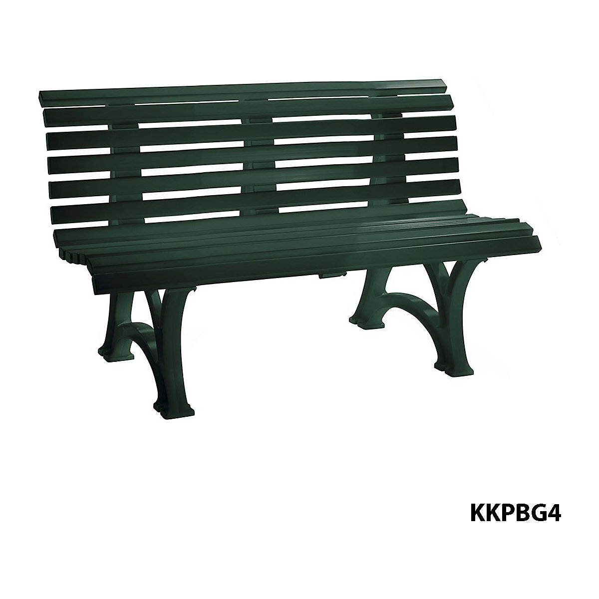 Plastic Park Bench Green (Product illustration 6)-5
