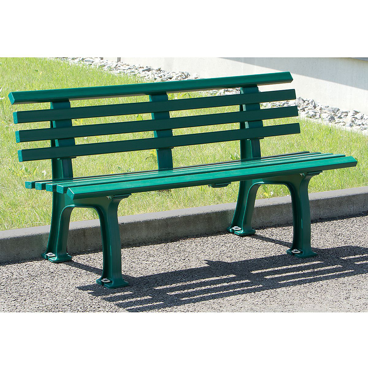 Plastic Park Bench Green (Product illustration 8)-7