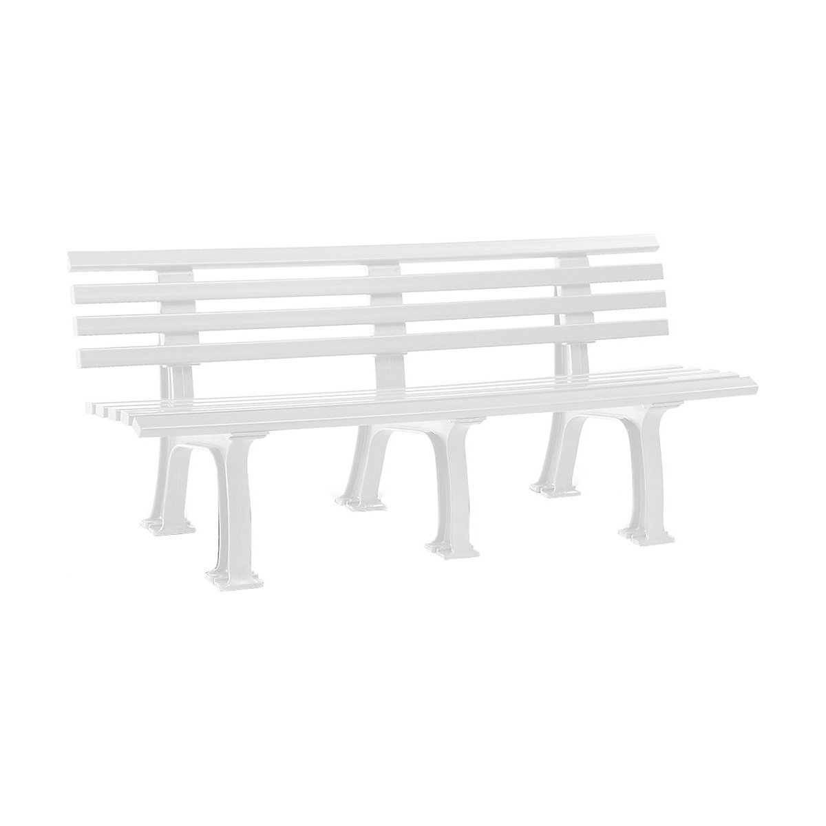 Plastic Park Bench White