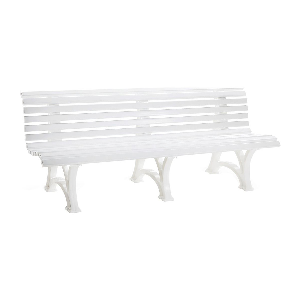 Plastic Park Bench White