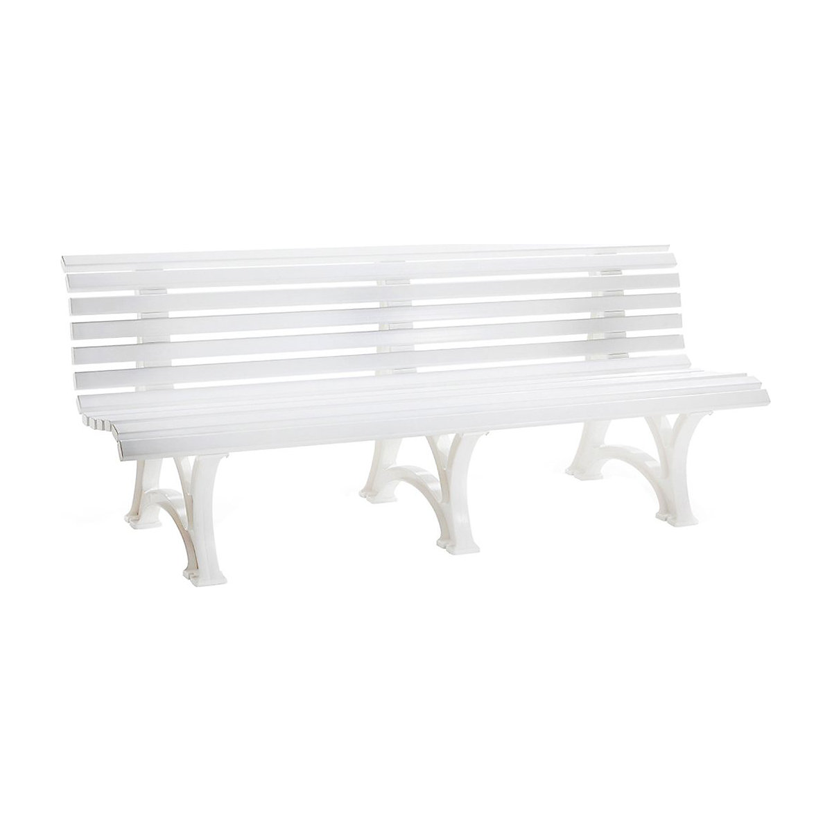 Plastic Park Bench White