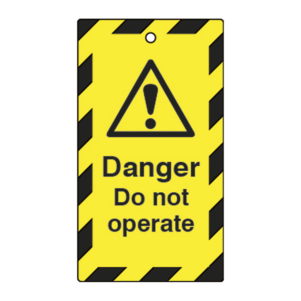 Double Sided Lockout Tags, Double Sided Lockout Tags, Danger Do Not Operate' Lockout Tag | Yellow/Black | Double Sided | Pack Of 10-18