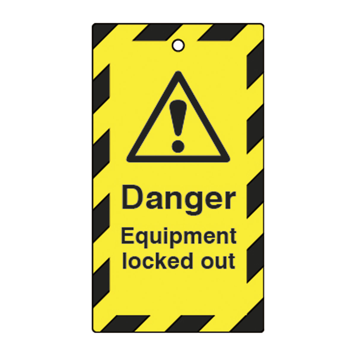Double Sided Lockout Tags, Double Sided Lockout Tags, Danger Equipment Locked Out' Lockout Tag | Yellow/Black | Double Sided | Pack Of 10-19