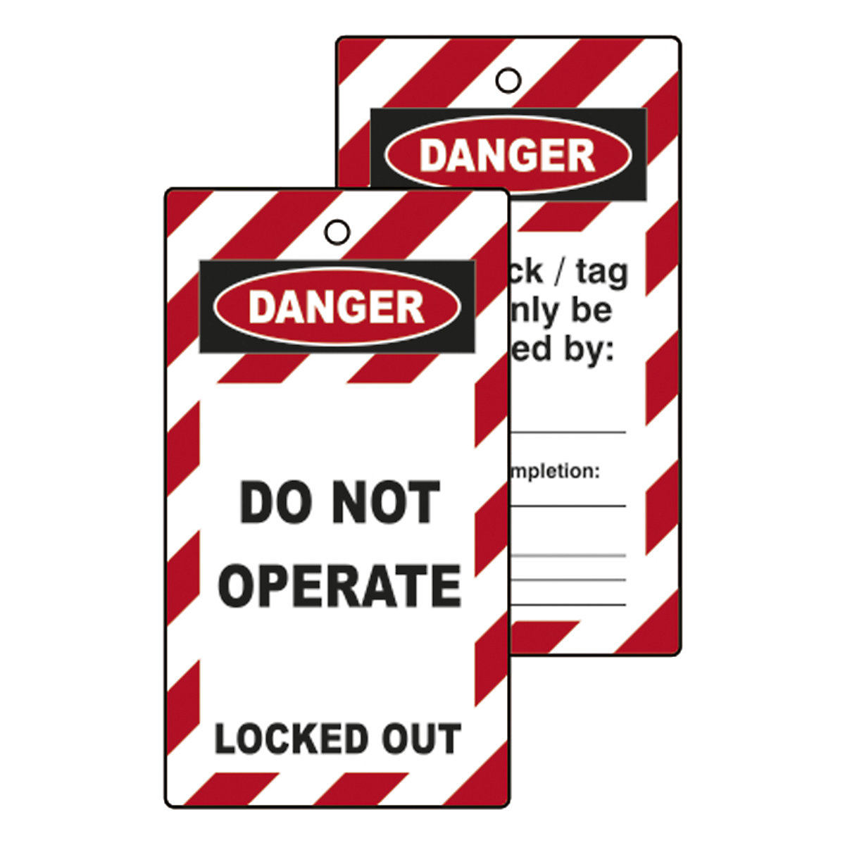 Double Sided Lockout Tags