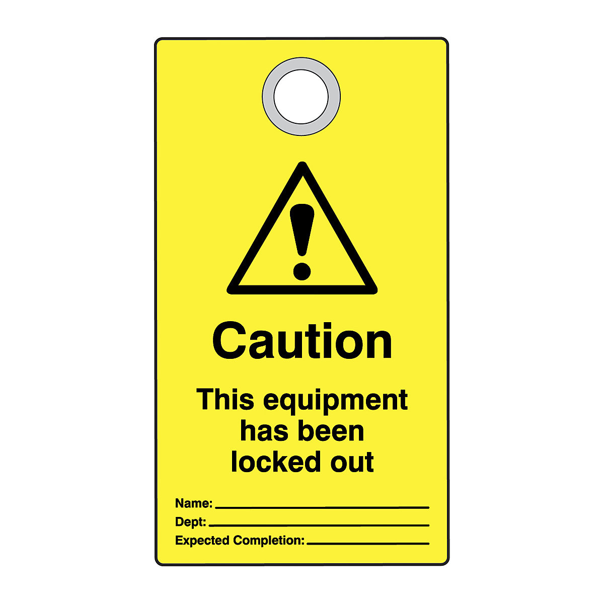 Lockout Tags With Eyelets