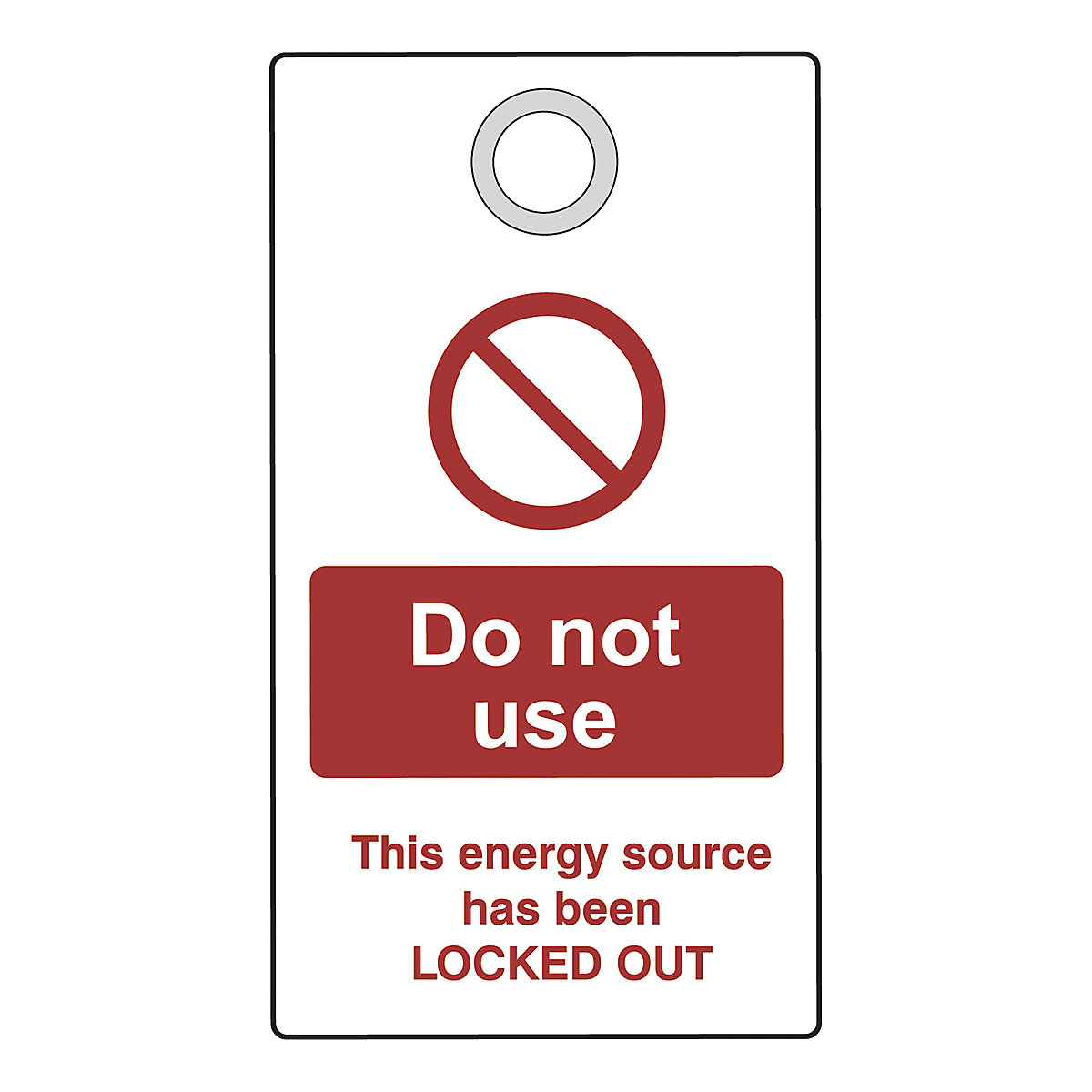 Lockout Tags With Eyelets, Lockout Tags With Eyelets, Do Not Start' Lockout Tag With Eyelet | Red/White | Pack Of 10-6