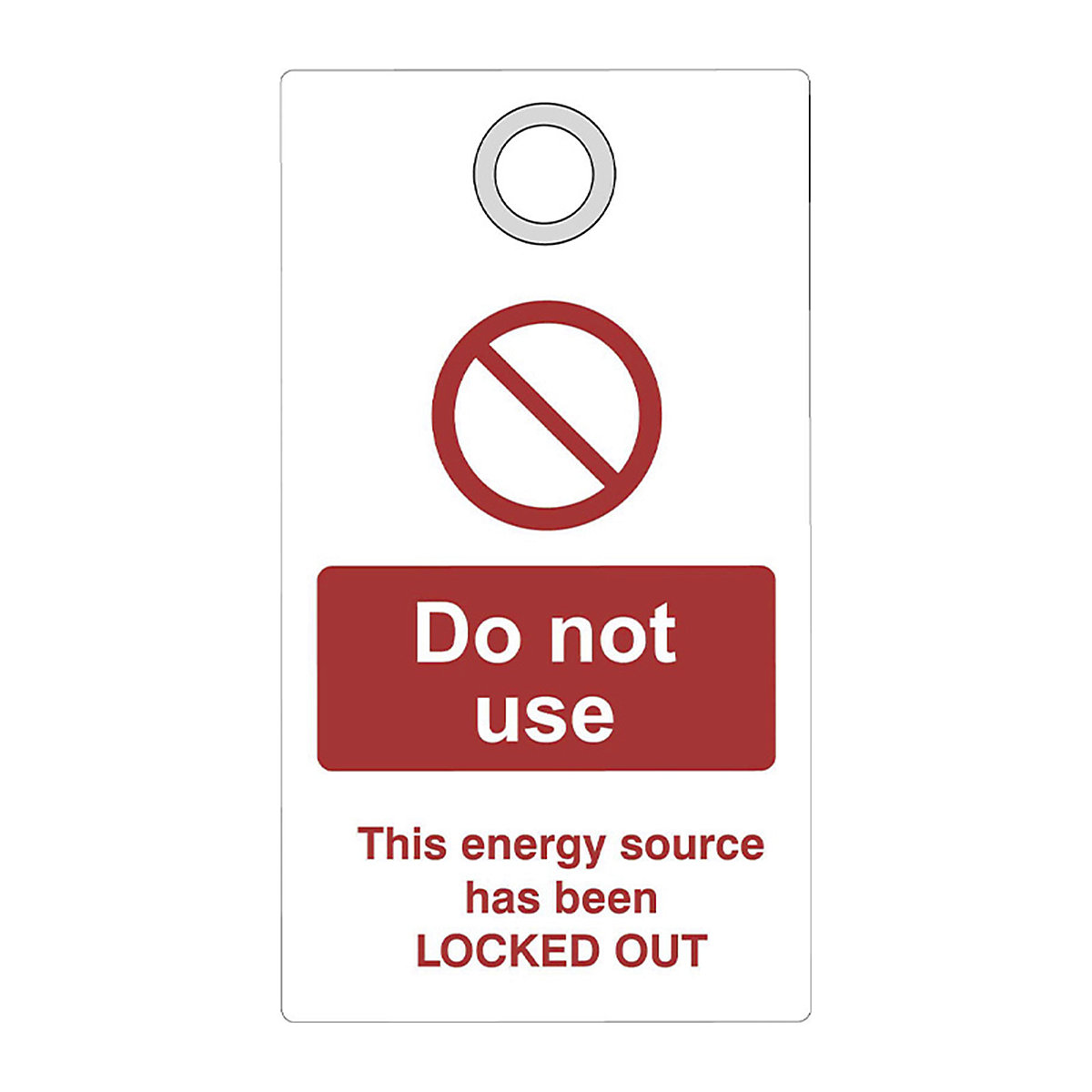 Lockout Tags With Eyelets, Lockout Tags With Eyelets, Do Not Use' Lockout Tag With Eyelet | Red/White | Pack Of 10-11