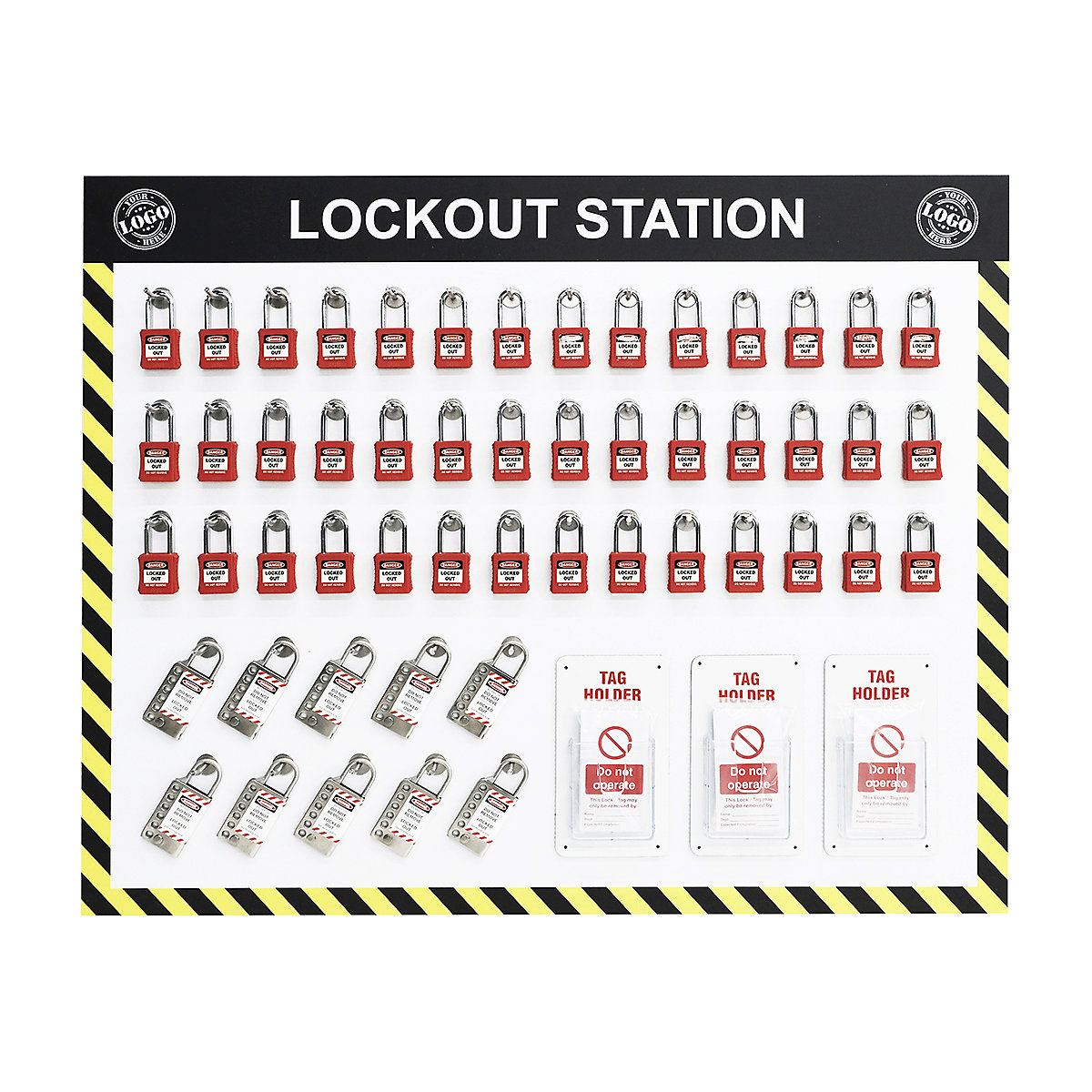 PVC Lockout Station Kits | Various Configurations, PVC Lockout Station Kits | Various Configurations, Lockout Station D | Complete With Stock | Various-2