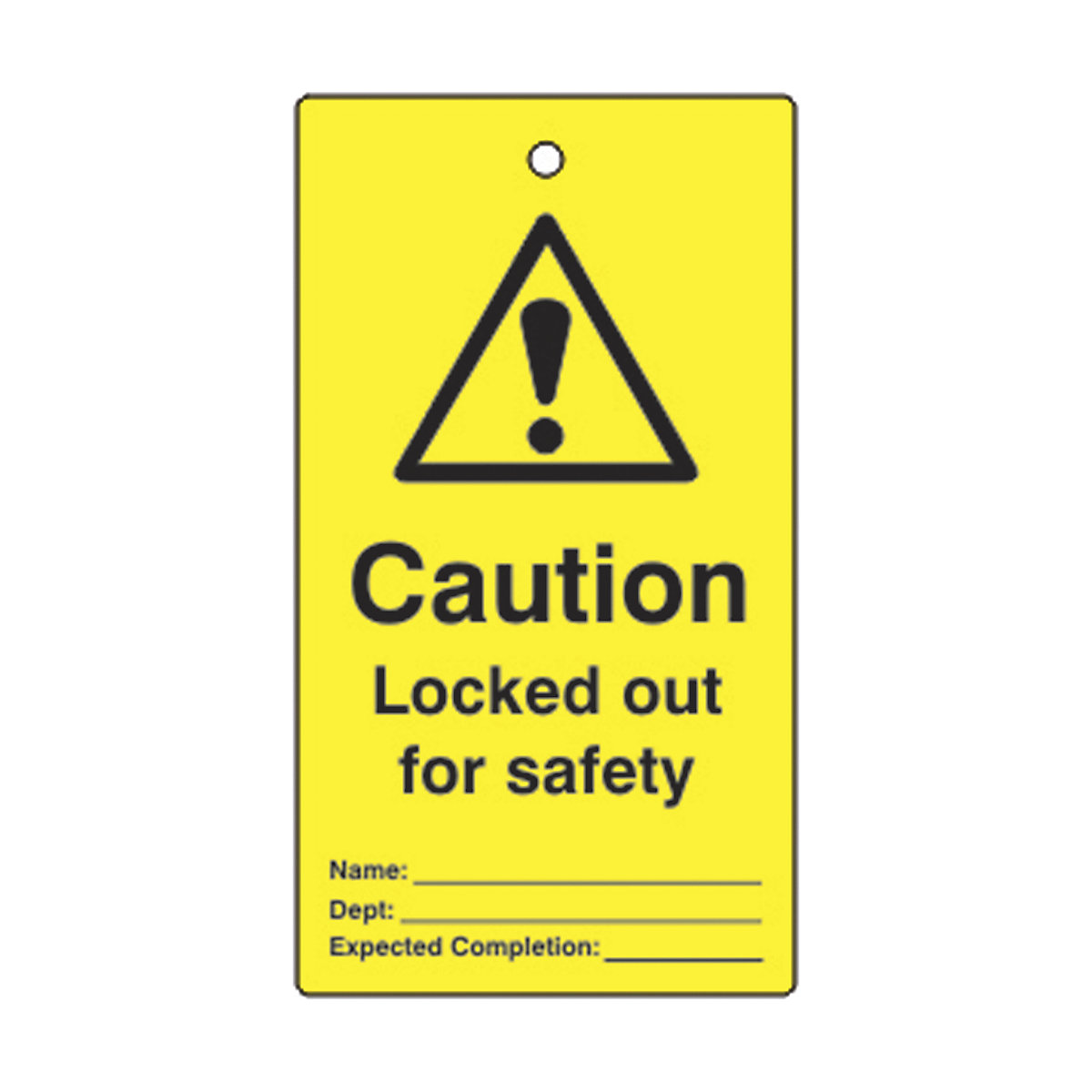Single Sided Lockout Tags