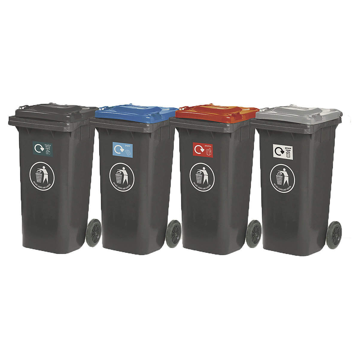 120 Litre Wheelie Bins - Set of 4