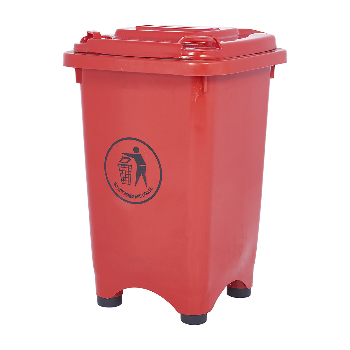 50 Litre Bins with Feet, 50 Litre Bins with Feet, Bin with Feet | 650h x 470w x 420d mm | 50L | Red/Orange-4