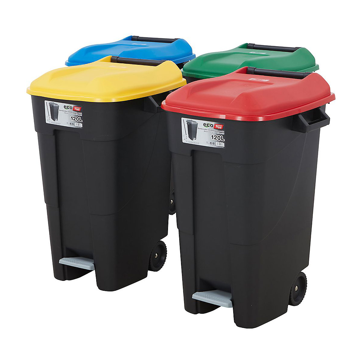 BiGDUG Essentials 4x 120 Litre Wheelie Bin Mega Deal