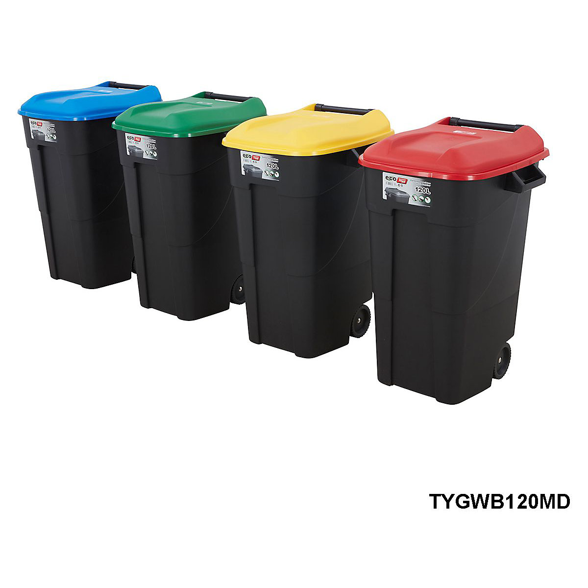 BiGDUG Essentials 4x 120 Litre Wheelie Bin Mega Deal (Product illustration 2)-1