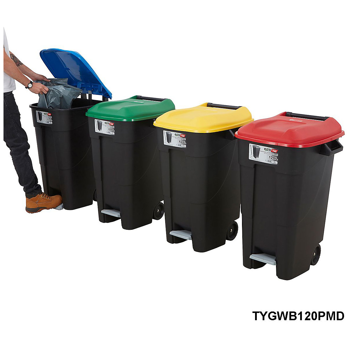 BiGDUG Essentials 4x 120 Litre Wheelie Bin Mega Deal (Product illustration 5)-4