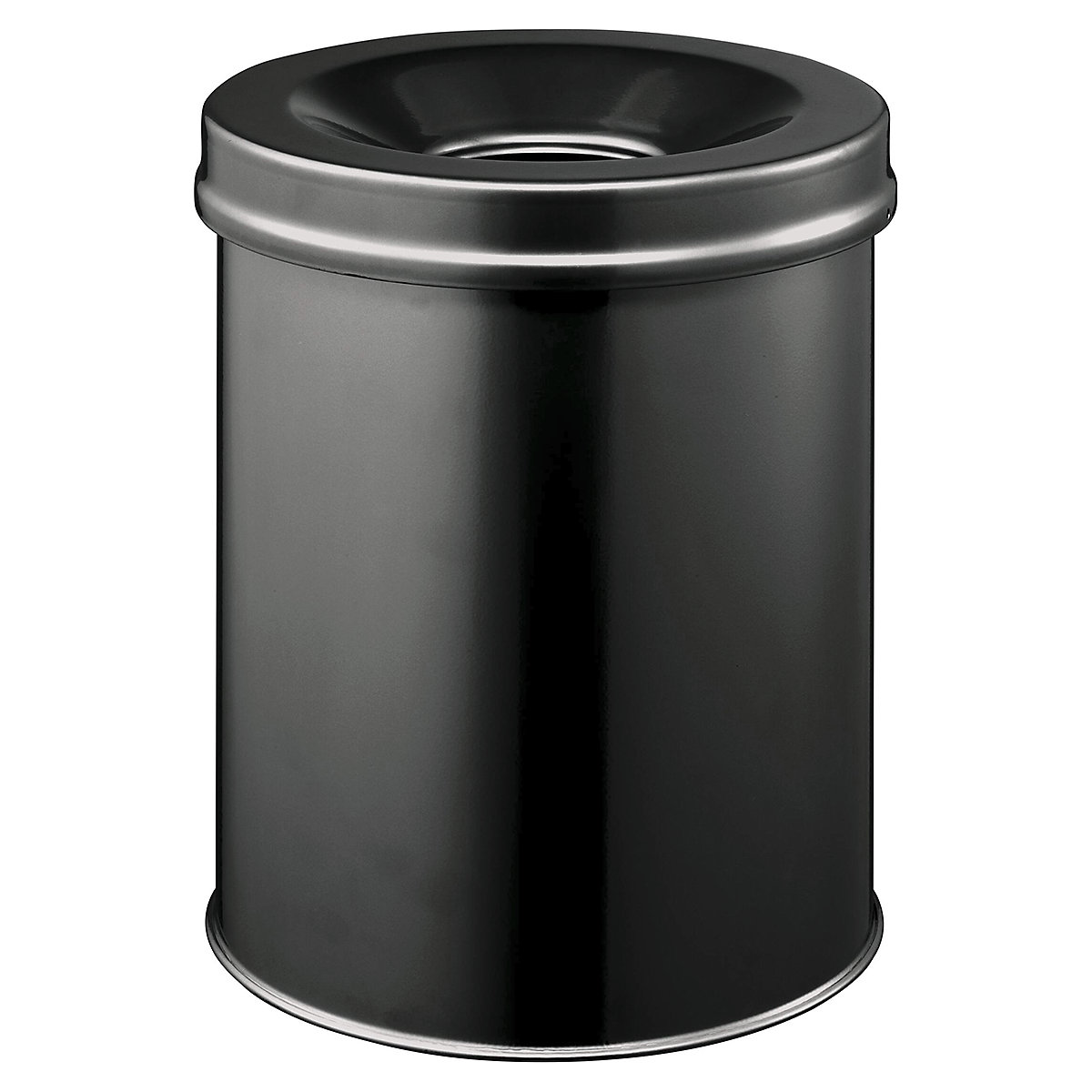 Durable Fire Extinguishing Metal Waste Bins, Durable Fire Extinguishing Metal Waste Bins, Durable Fire Extinguishing Metal Waste Bin | TUV Certified | 15L | Black-1