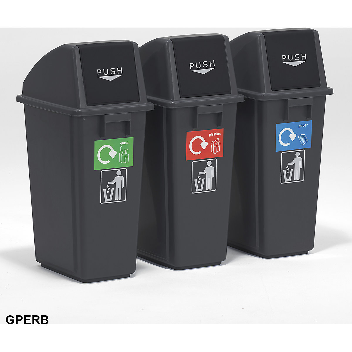 Economy Recycling Bins - Set of 3 (Product illustration 2)-1
