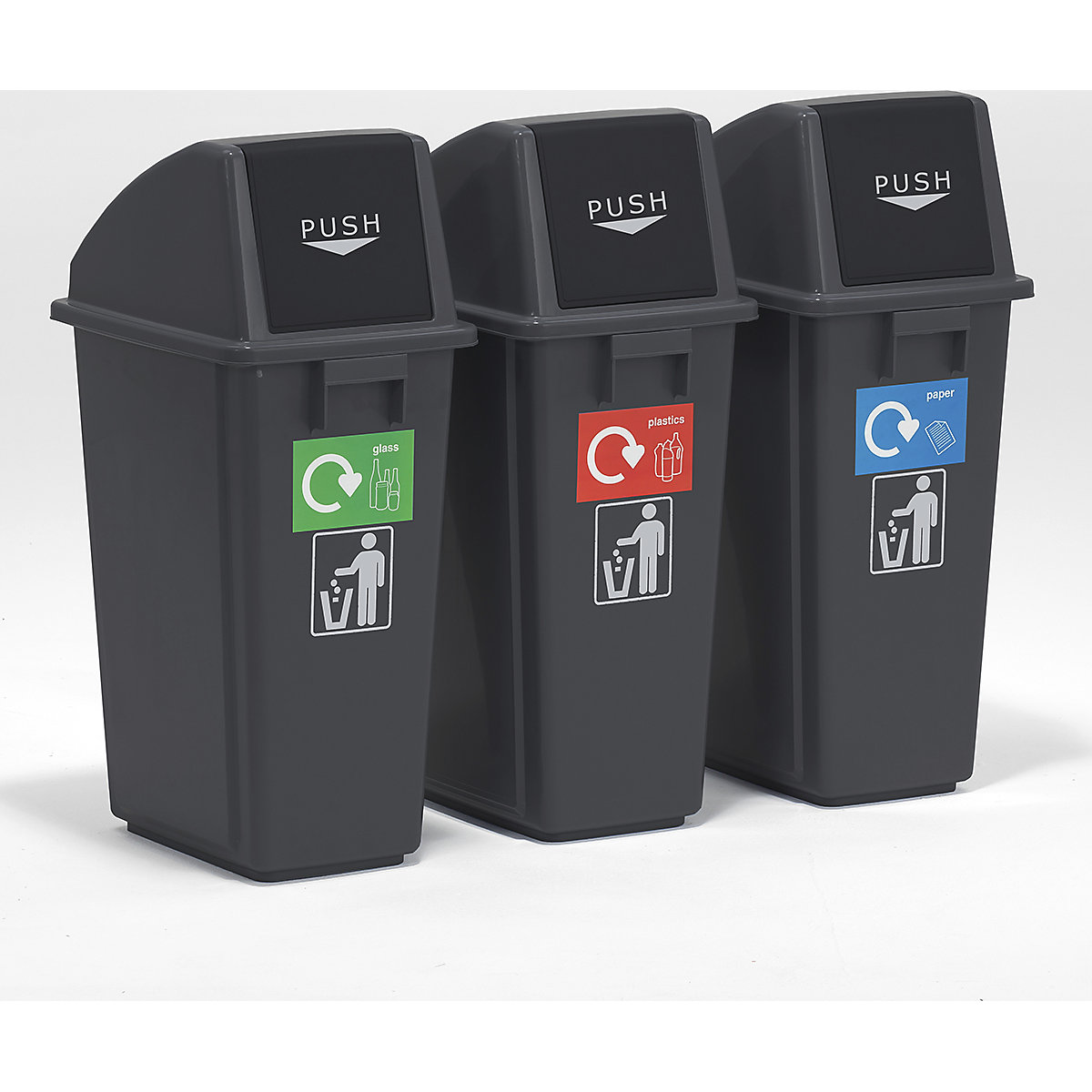 Economy Recycling Bins - Set of 3