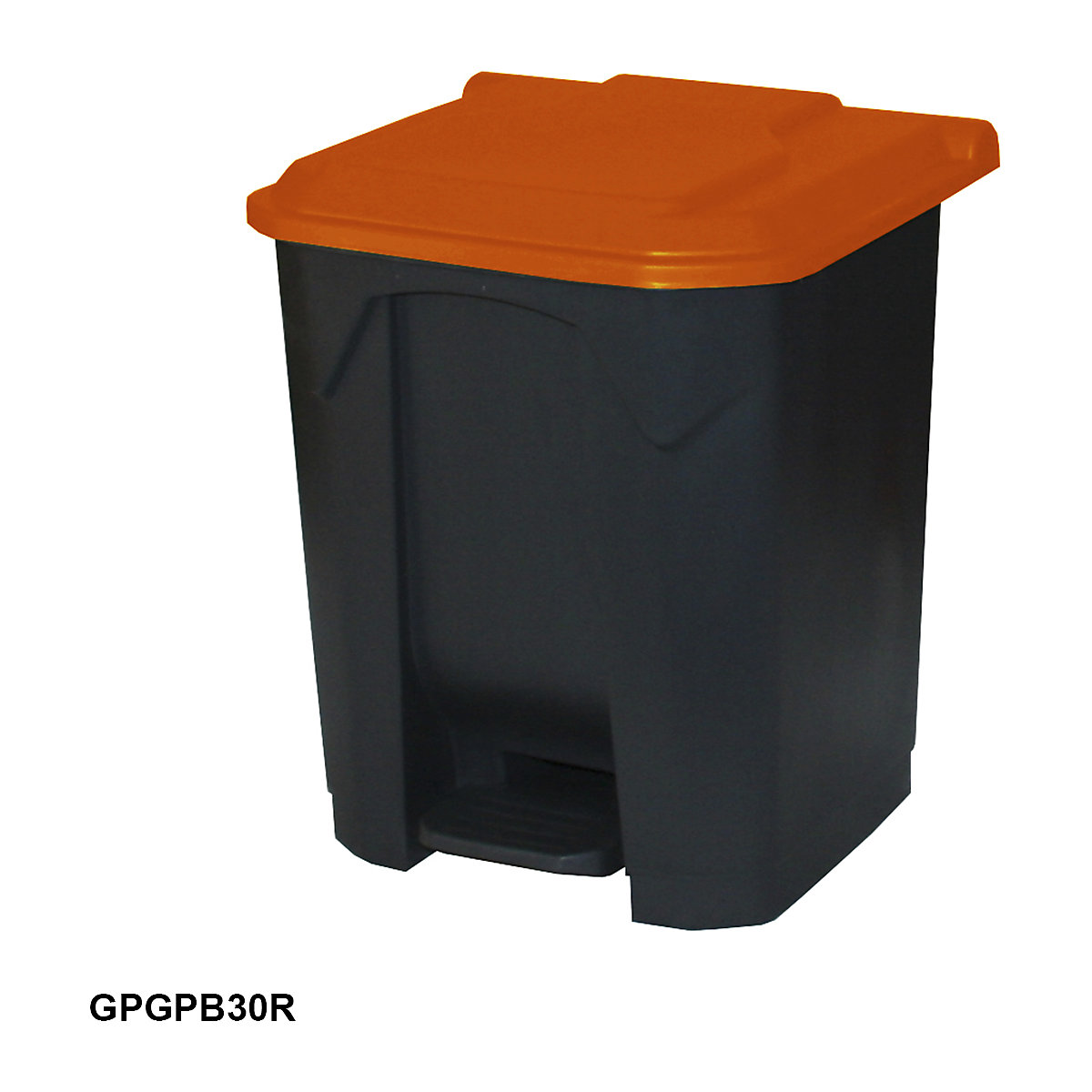 Grey Pedal Bins with Colour Lid Options (Product illustration 4)-3